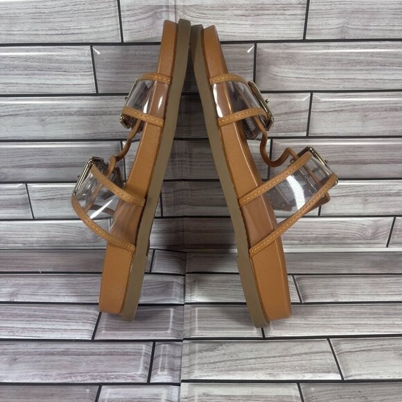 Schutz‎ Naomi Brown Double Strap Slide Sandals Shoe Size 5.5-NEW - Picture 6 of 8